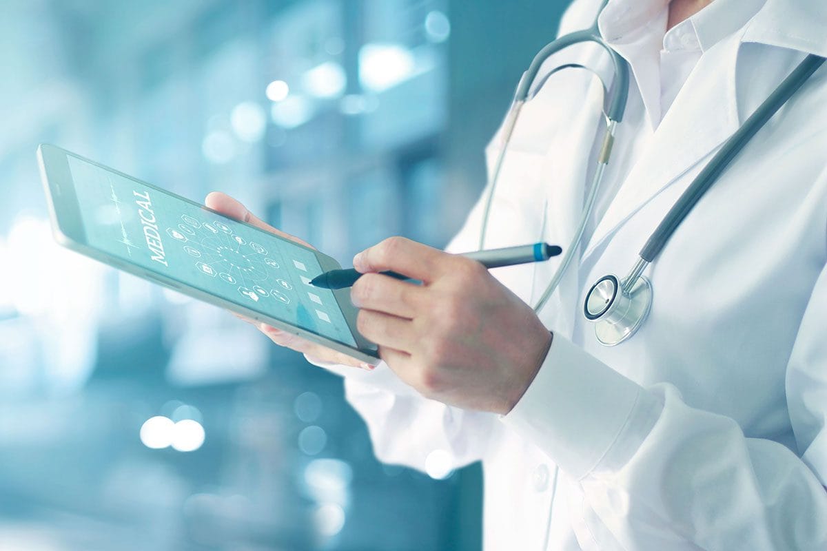 doctor examining something