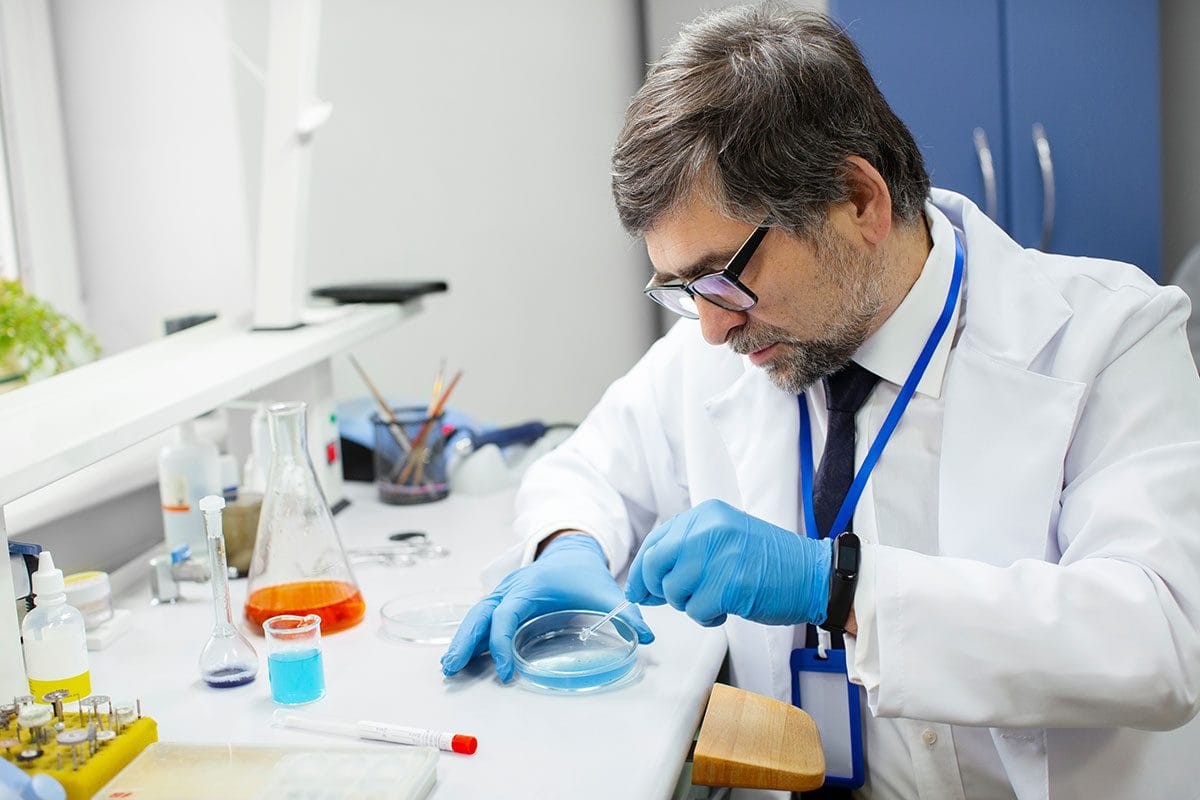 doctor examining something