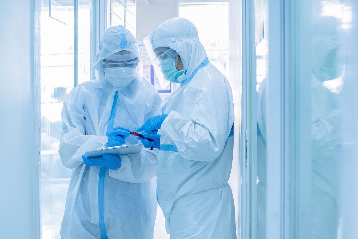doctors examining something