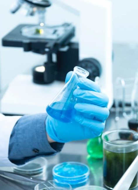 work is being done in laboratory