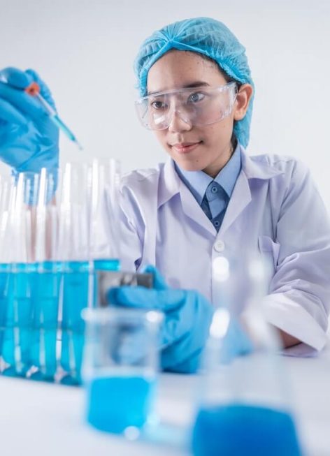 work is being done in laboratory