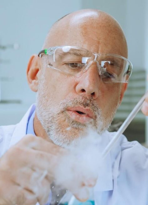 work is being done in laboratory